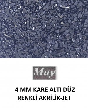 4 MM KARE ALTI DÜZ RENKLİ AKRİLİK-JET