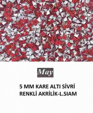 5 MM KARE ALTI SİVRİ RENKLİ AKRİLİK-LIGHT SIAM