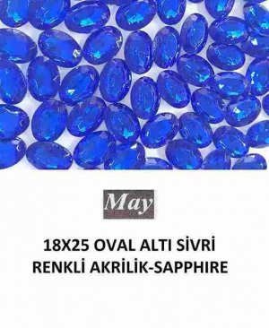 18X25 OVAL ALTI SİVRİ RENKLİ AKRİLİK-SAPPHIRE