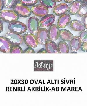 20X30 OVAL ALTI SİVRİ RENKLİ AKRİLİK-AB MAREA