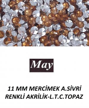 11 MM MERCİMEK ALTI SİVRİ RENKLİ AKRİLİK-L.T.C. TOPAZ