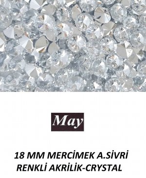 18 MM MERCİMEK ALTI SİVRİ RENKLİ AKRİLİK-CRYSTAL