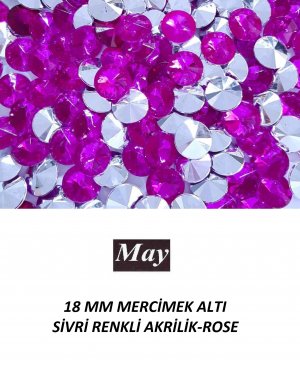 18 MM MERCİMEK ALTI SİVRİ RENKLİ AKRİLİK-ROSE