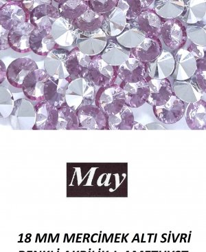 18 MM MERCİMEK ALTI SİVRİ RENKLİ AKRİLİK-LIGHT AMETHYST