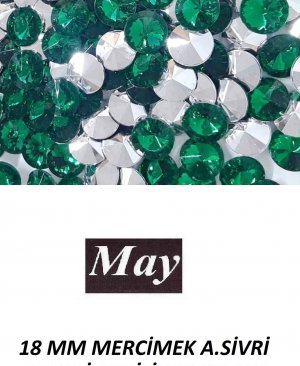 18 MM MERCİMEK ALTI SİVRİ RENKLİ AKRİLİK-EMERALD