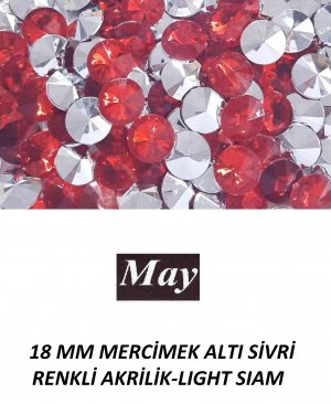 18 MM MERCİMEK ALTI SİVRİ RENKLİ AKRİLİK-LIGHT SIAM