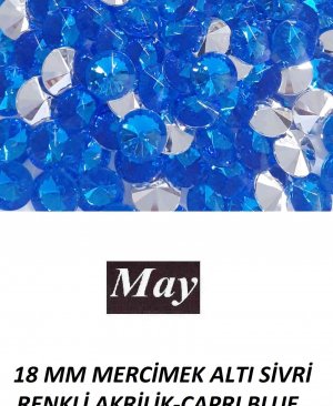 18 MM MERCİMEK ALTI SİVRİ RENKLİ AKRİLİK-CAPRI BLUE