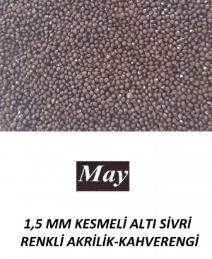 1,5 MM KESMELİ ALTI SİVRİ RENKLİ AKRİLİK-KAHVERENGİ