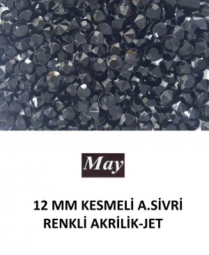 12 MM KESMELİ ALTI SİVRİ RENKLİ AKRİLİK-JET