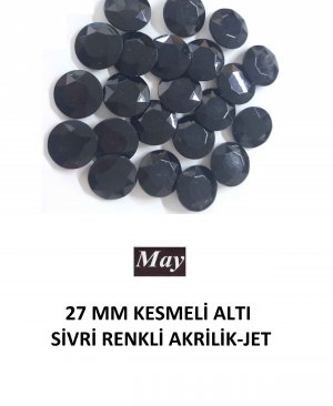 27 MM KESMELİ ALTI SİVRİ RENKLİ AKRİLİK-JET