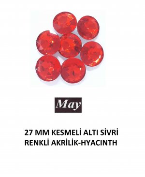 27 MM KESMELİ ALTI SİVRİ RENKLİ AKRİLİK-HYACINTH