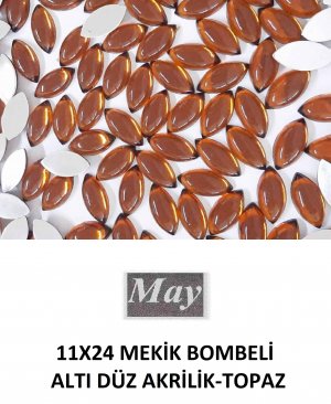 11X24 MEKİK BOMBELİ ALTI DÜZ AKRİLİK-TOPAZ