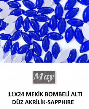 11X24 MEKİK BOMBELİ ALTI DÜZ AKRİLİK-SAPPHIRE