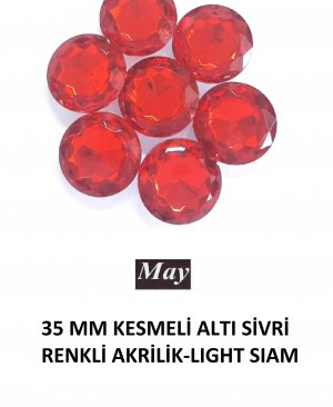 35 MM KESMELİ ALTI SİVRİ RENKLİ AKRİLİK-LIGHT SIAM