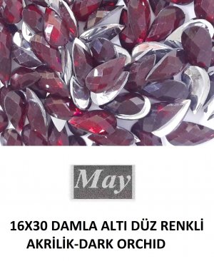 16X30 DAMLA ALTI DÜZ RENKLİ AKRİLİK-DARK ORCHID
