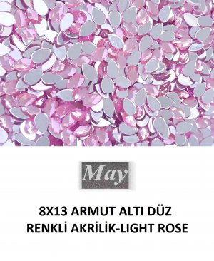 8X13 ARMUT ALTI DÜZ RENKLİ AKRİLİK-LIGHT ROSE