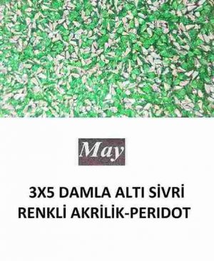 3X5 DAMLA ALTI SİVRİ RENKLİ AKRİLİK-PERIDOT