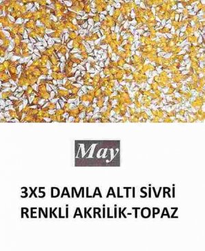 3X5 DAMLA ALTI SİVRİ RENKLİ AKRİLİK-TOPAZ