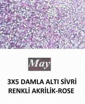 3X5 DAMLA ALTI SİVRİ RENKLİ AKRİLİK-ROSE