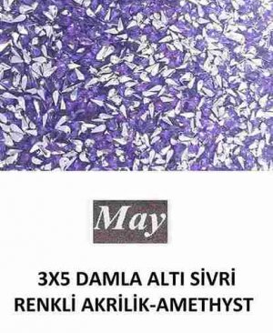 3X5 DAMLA ALTI SİVRİ RENKLİ AKRİLİK-AMETHYST