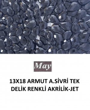 13X18 ARMUT ALTI SİVRİ TEK DELİK RENKLİ AKRİLİK-JET