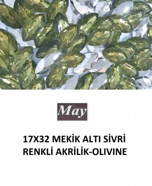 17X32 MEKİK ALTI SİVRİ RENKLİ AKRİLİK-OLIVINE