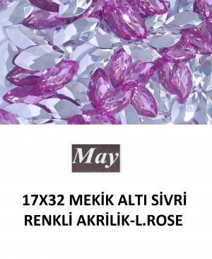 17X32 MEKİK ALTI SİVRİ RENKLİ AKRİLİK-LIGHT ROSE