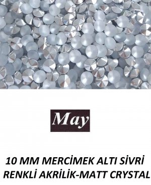 10 MM MERCİMEK ALTI SİVRİ RENKLİ AKRİLİK-MATT CRYSTAL