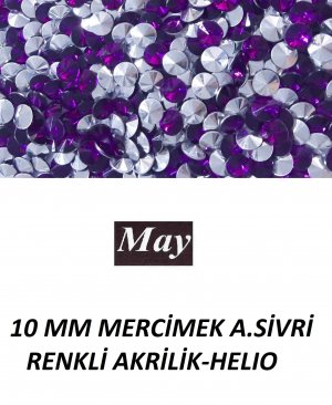 10 MM MERCİMEK ALTI SİVRİ RENKLİ AKRİLİK-HELIO