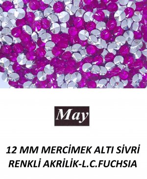 12 MM MERCİMEK ALTI SİVRİ RENKLİ AKRİLİK-L.C.FUCHSIA