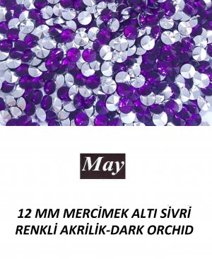 12 MM MERCİMEK ALTI SİVRİ RENKLİ AKRİLİK-DARK ORCHID