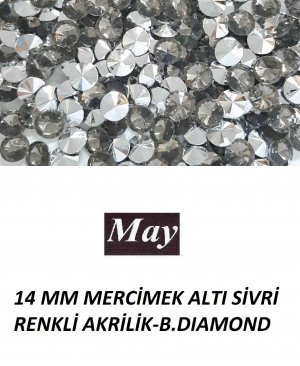 14 MM MERCİMEK ALTI SİVRİ RENKLİ AKRİLİK-B.DIAMOND