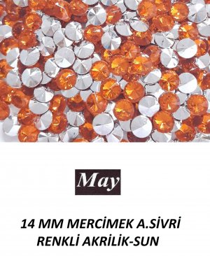 14 MM MERCİMEK ALTI SİVRİ RENKLİ AKRİLİK-SUN