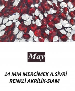 14 MM MERCİMEK ALTI SİVRİ RENKLİ AKRİLİK-SIAM