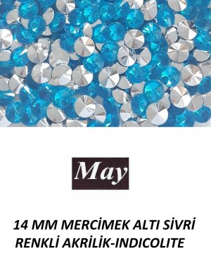 14 MM MERCİMEK ALTI SİVRİ RENKLİ AKRİLİK-INDICOLITE