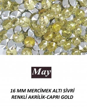 16 MM MERCİMEK ALTI SİVRİ RENKLİ AKRİLİK-CAPRI GOLD