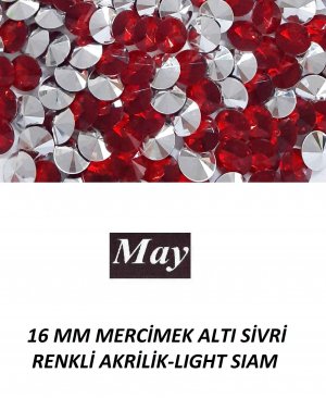 16 MM MERCİMEK ALTI SİVRİ RENKLİ AKRİLİK-LIGHT SIAM