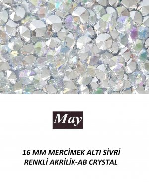 16 MM MERCİMEK ALTI SİVRİ RENKLİ AKRİLİK-AB CRYSTAL