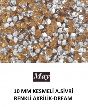 10 MM KESMELİ ALTI SİVRİ RENKLİ AKRİLİK-DREAM