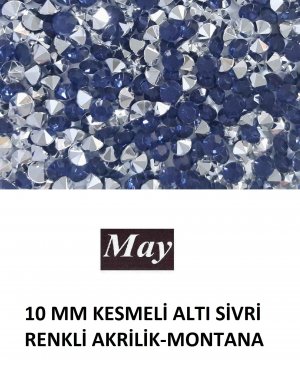 10 MM KESMELİ ALTI SİVRİ RENKLİ AKRİLİK-MONTANA