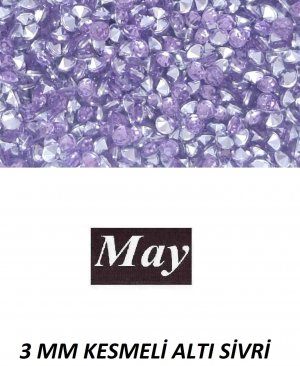 3 MM KESMELİ ALTI SİVRİ RENKLİ AKRILIK-VIOLET