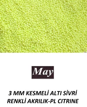 3 MM KESMELİ ALTI SİVRİ RENKLİ AKRILIK-PL CITRINE