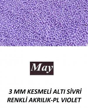 3 MM KESMELİ ALTI SİVRİ RENKLİ AKRILIK-PL VIOLET