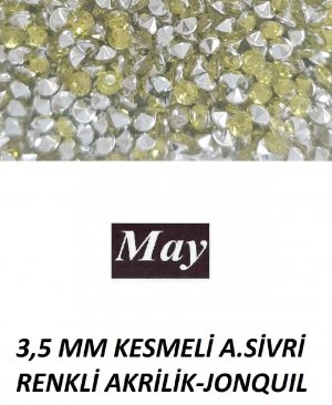 3,5 MM KESMELİ ALTI SİVRİ RENKLİ AKRİLİK-JONQUIL