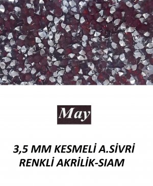 3,5 MM KESMELİ ALTI SİVRİ RENKLİ AKRİLİK-SIAM