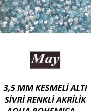 3,5 MM KESMELİ ALTI SİVRİ RENKLİ AKRİLİK-AQUA BOHEMICA