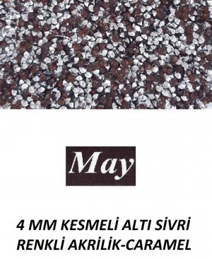 4 MM KESMELİ ALTI SİVRİ RENKLİ AKRİLİK-CARAMEL