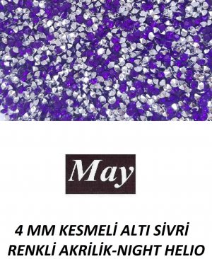 4 MM KESMELİ ALTI SİVRİ RENKLİ AKRİLİK-NIGHT HELIO