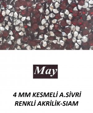 4 MM KESMELİ ALTI SİVRİ RENKLİ AKRİLİK-SIAM