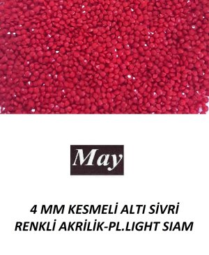 4 MM KESMELİ ALTI SİVRİ RENKLİ AKRİLİK-PL.LIGHT SIAM